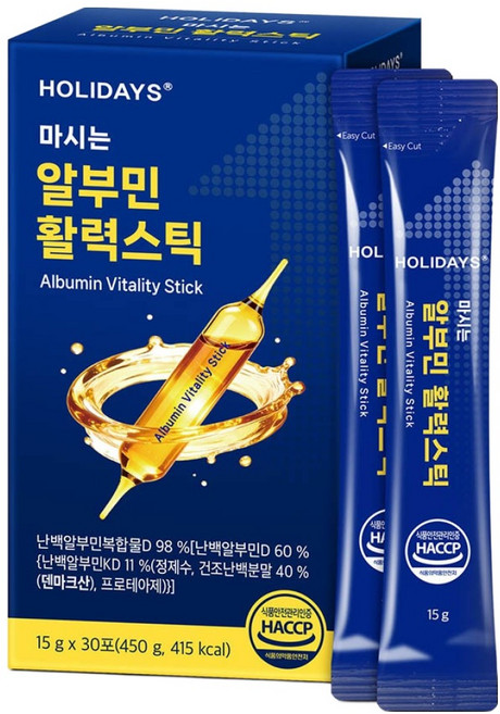 홀리데이즈 마시는 알부민 활력스틱 30p, 450g, 1개