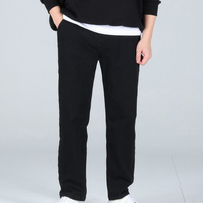 이브클로젯 남성용 빅사이즈 히든 밴딩 테이퍼드 스판 청바지 6692-1