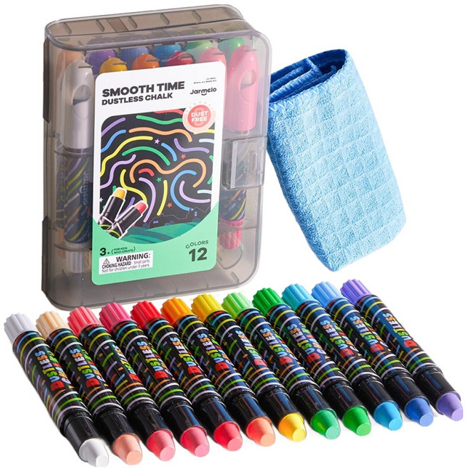 호안미로 젤타입 먼지없는 분필 세트, 12종, 1세트