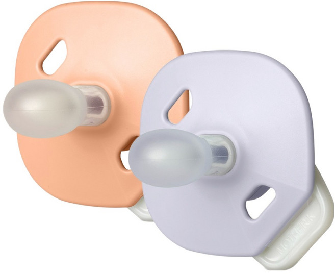 마더케이 실리콘 폴딩 쪽쪽이 2종 세트, 2단계, 블루베리 야광 + 피치 야광, 1세트