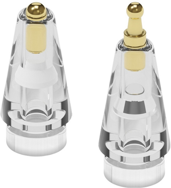 누아트 애플펜슬 1/2세대 호환 메탈 반영구 펜촉 샤프 + 볼펜형 세트, 투명, 1세트