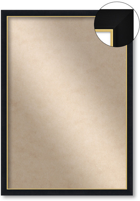 1000피스 직소 퍼즐 전용 액자 샤프리스 슬림 엣지 50 x 75 cm, 블랙, 1개