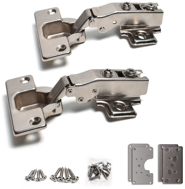 손잡이세상 IREX 110도 아웃도어 18T 댐퍼 경첩 일반 경첩 C자 보강판 2p 사각 보강판 2p, 1개