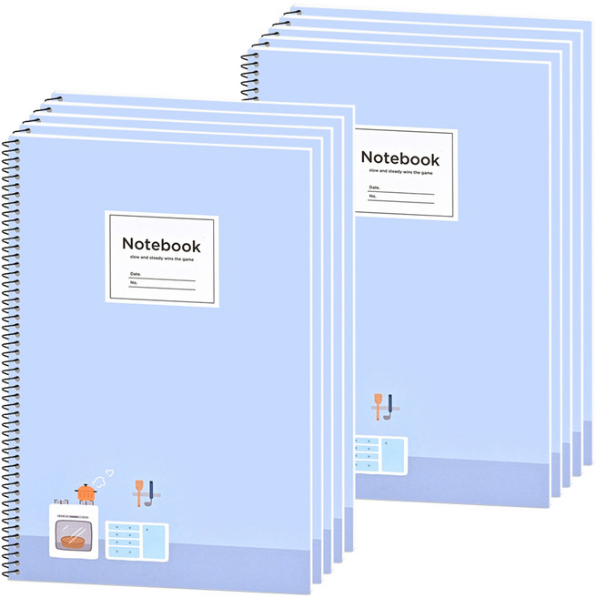 포포팬시 모노심플 1000 일상생활 스프링 노트, 블루, 10개