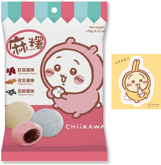 AMANDIER 雅蒙蒂 Chiikawa麻糬 經典款 附隨機貼紙 1張, 120g, 1個