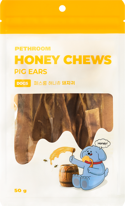 페스룸 강아지 허니츄, 돼지귀, 50g, 1개