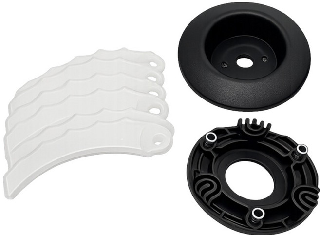 이에스 예초기 플라스틱날 355mm 6p 원판 상부 원판 하부, 1개