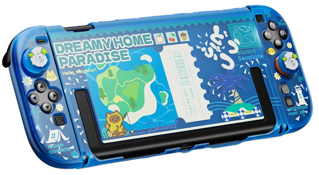 IINE 良值 Switch2 保護殼套裝 全PC + 搖桿帽, 海洋之森, 1套, L1264