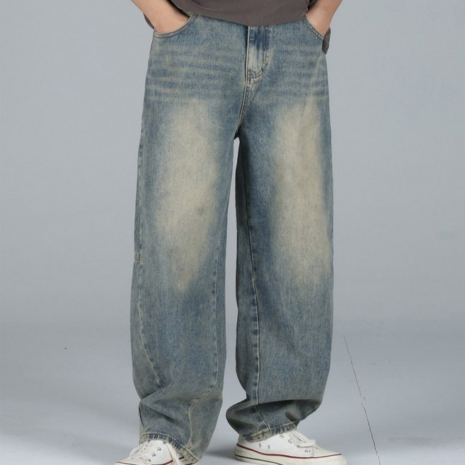EV CLOSET 男士弧形線條氣球牛仔褲 6686-1