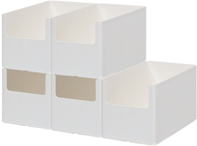 데일리블룸 주방 팬트리 수납함, 화이트, 5개