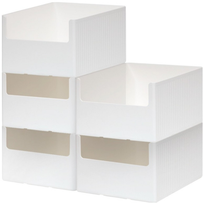 데일리블룸 주방 팬트리 수납함, 화이트, 5개