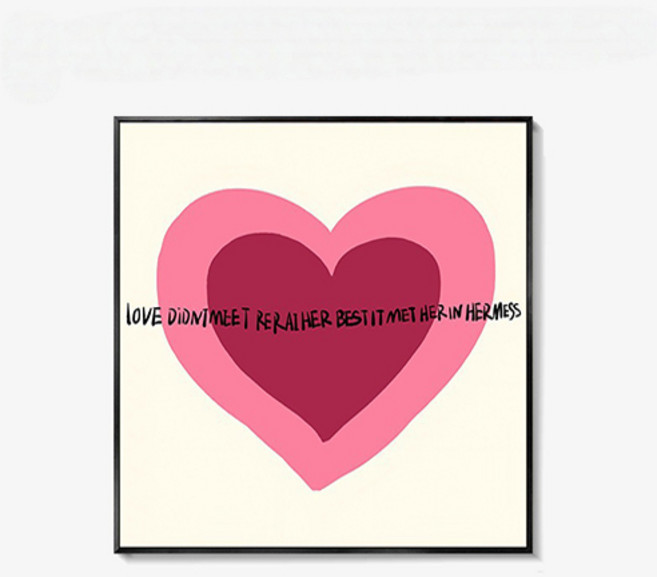 더플로우커머스 키치 캐릭터 팝아트 캔버스 인테리어 액자 08타입, 블랙