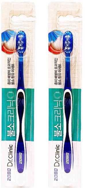 2080 닥터크리닉 불소크리닉 칫솔, 2개, 1개입