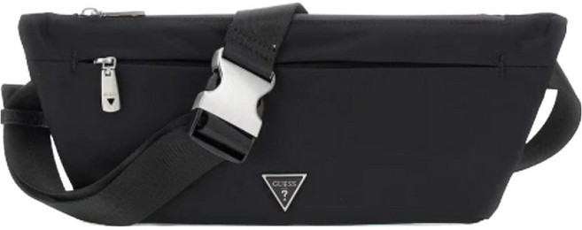 GUESS 男士羅馬扁平郵差包 HO1E3A04, 黑色