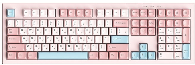 AULA 독거미 한글 저소음 펀키스 멤브레인 유선 키보드, 핑크, S102, 제조사축