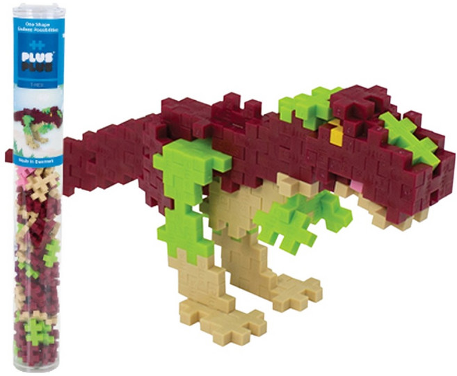 PLUS-PLUS 加加積木 T-Rex 管狀積木 100p 套組, 混合色, 1套