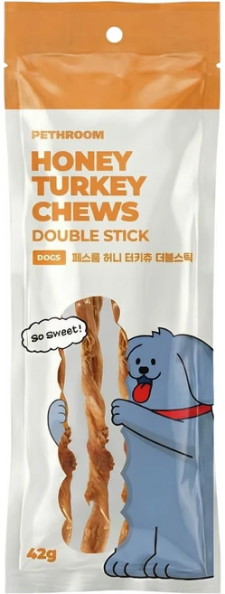 페스룸 강아지 허니 터키츄, 42g, 1개, 혼합맛(칠면조/마누카꿀) - 쿠팡