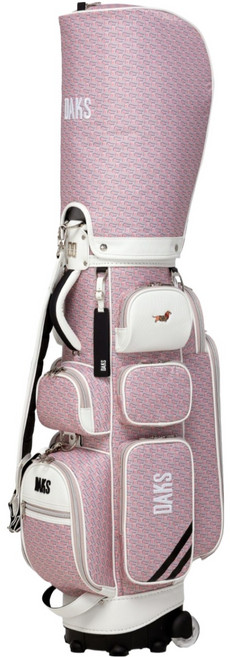 닥스골프 여성용 골프 휠 캐디백 DKCB-034L, 핑크