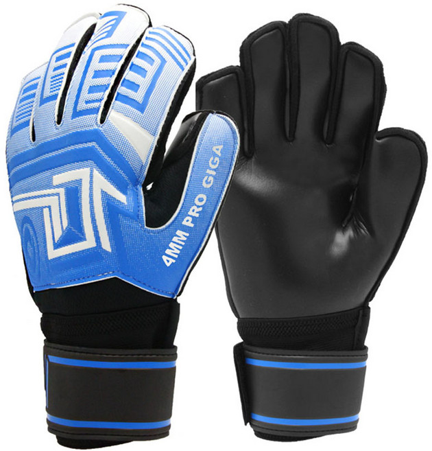 SUNBIRD 足球防手指彎折守門員手套 雙手穿戴組 G-MAX 2, 藍色, 1套
