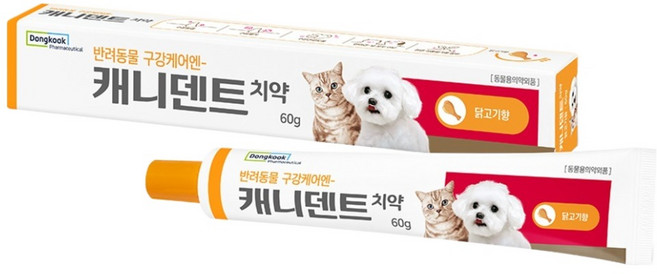 동국제약 반려동물 캐니덴트 치약 닭고기향, 1개, 60g