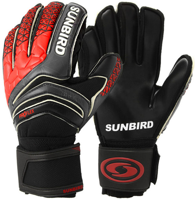 썬버드 축구 손가락 꺾임방지 골키퍼장갑 양손착용 세트 G-PRO 1, 레드, 1세트