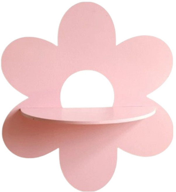 더플로우커머스 감성을 완성하는 플라워 벽걸이 선반, 03 핑크, 1단