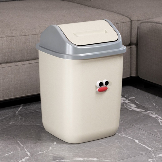 엠페니 가정용 화장실 쓰레기통 표정, 그레이
