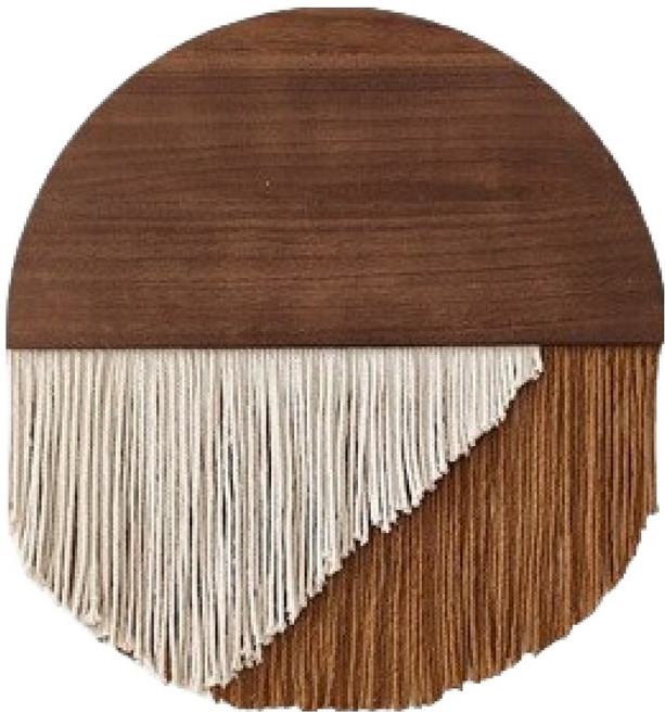 더플로우커머스 어반 포레스트 마크라메 우드 월데코, 오렌지