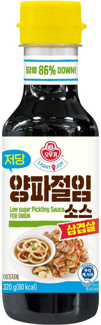 오뚜기 LIGHT & JOY 저당 삼겹살 양파절임소스, 320g, 1개