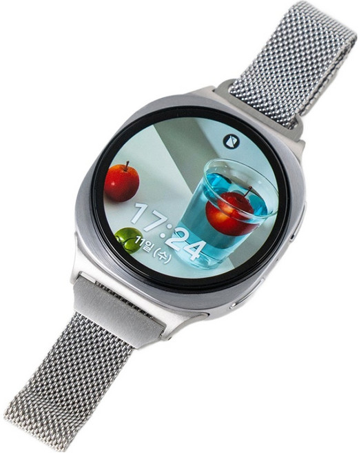 누아트 갤럭시워치 호환 스트랩 퀵 릴리즈 슬림 밀레니즈 밴드, 실버, 1개