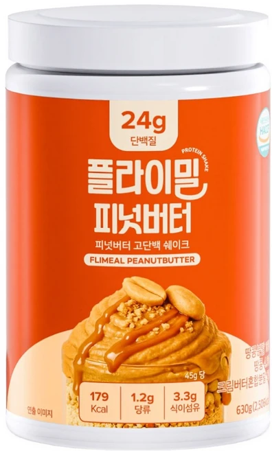 플라이밀 피넛버터 단백질쉐이크, 630g, 1개 - 쿠팡
