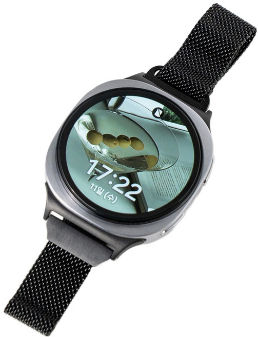 누아트 갤럭시워치 호환 스트랩 퀵 릴리즈 슬림 밀레니즈 밴드, 블랙, 1개