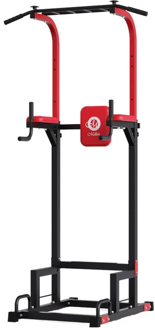 멜킨스포츠 치닝디핑 포스 가정용 실내 철봉 운동 고객직접설치, 블랙 포