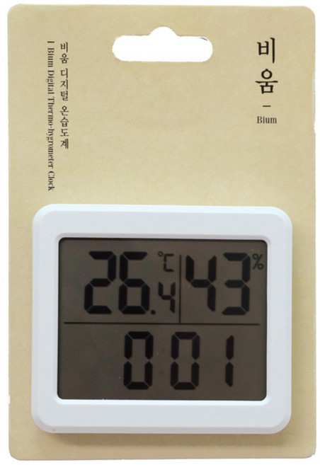모닝글로리 비움 디지털 온습도계, 1개, 화이트