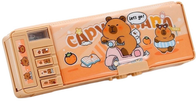 아트조이 비밀번호 잠금 변신 만능 다기능 필통, 1개, 카피바라