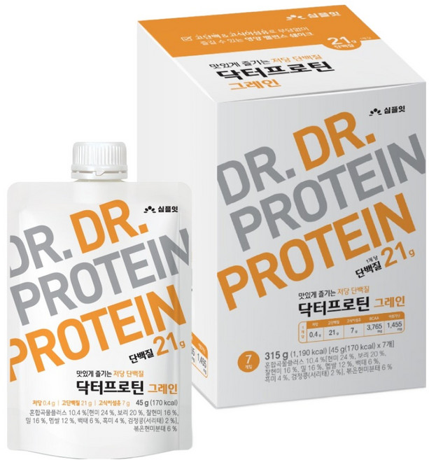 SIMPLEAT Dr. Protein 穀物 7入, 315g, 1個