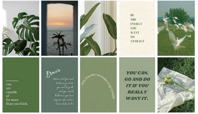 더플로우커머스 싱그러운 그린 테라피 홈데코 미니 포스터 10종 세트