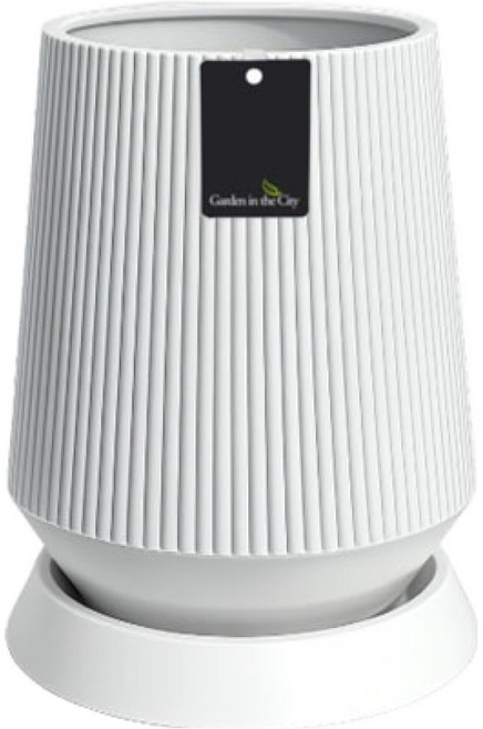 도시정원 모던 인테리어 PP 분갈이 갓등화분 1520, 화이트, 1개