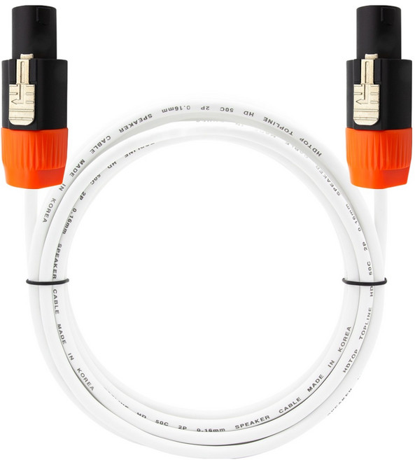 HDtop 韓國製 Speakon 50C 喇叭線 白色 30m, 1個, HT-SP0507