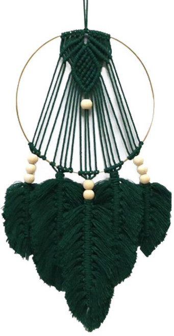 德普羅商務 手工壁掛 北歐波西米亞風捕夢網, 綠色