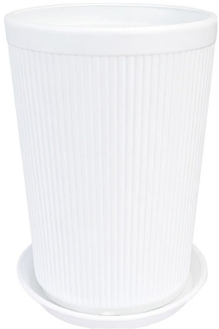 도시정원 모던 인테리어 PP 라인화분 3042, 화이트, 1개