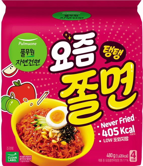 풀무원 요즘 탱탱쫄면 120g, 4개