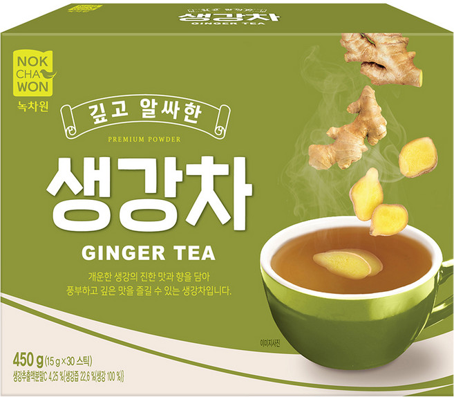 녹차원 깊고 진한 분말 생강차, 15g, 30개입, 1개