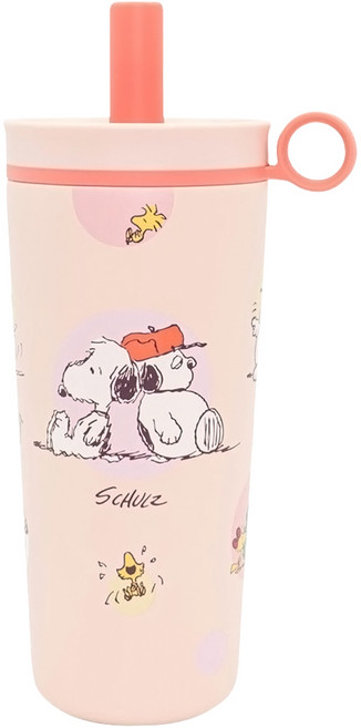 COTD SNOOPY聯名 陶瓷保溫珍珠杯, 歐拉夫粉色, 800ml, 1個