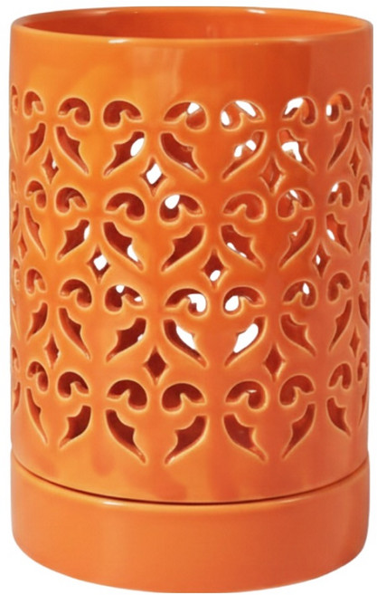 쿠쏘 모던 도자기 물빠짐 수저통, C 오렌지, 1개