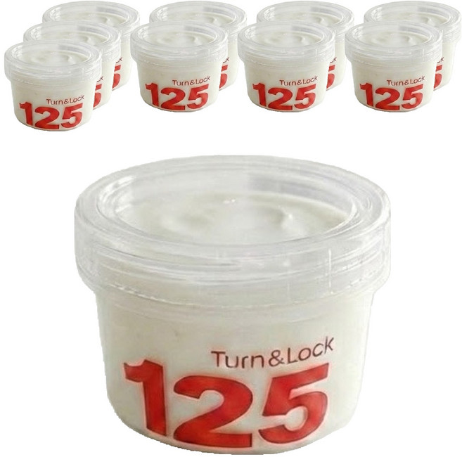 UH홈데코 그릭 요거트 원형 소분용기 투명 1호 125ml, 10개, 1개입