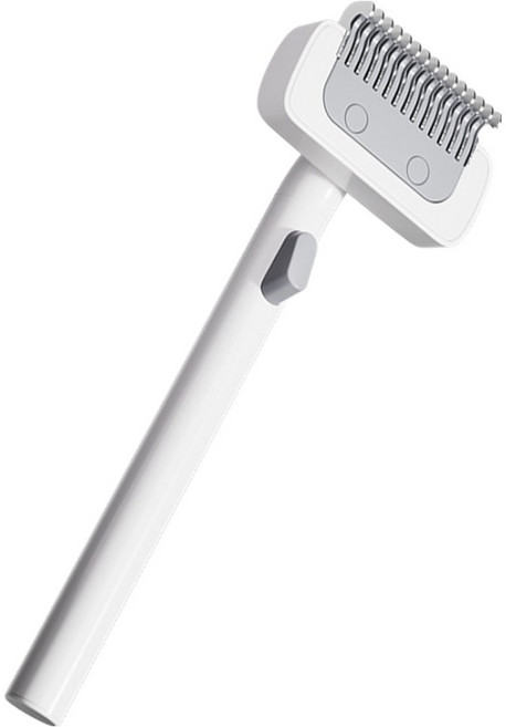 둥둥펫 반려동물 브러쉬 엉킨털 죽은털 제거 원터치 갈고리빗 6.5 x 19 cm, 화이트, 1개