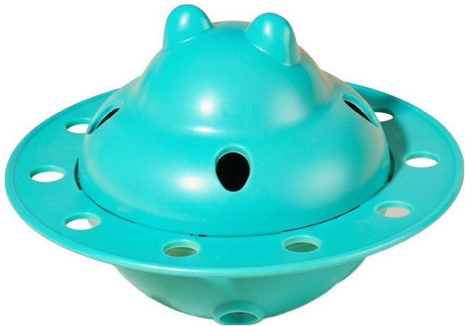 둥둥펫 고양이 노즈워크 장난감 UFO 스낵볼, 블루, 1개