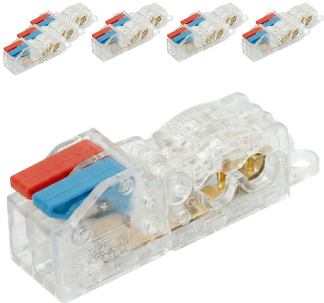 AUTO CREW 免剝皮電線分線連接T型Scotchlok連接器 2入2出 A型, 10個