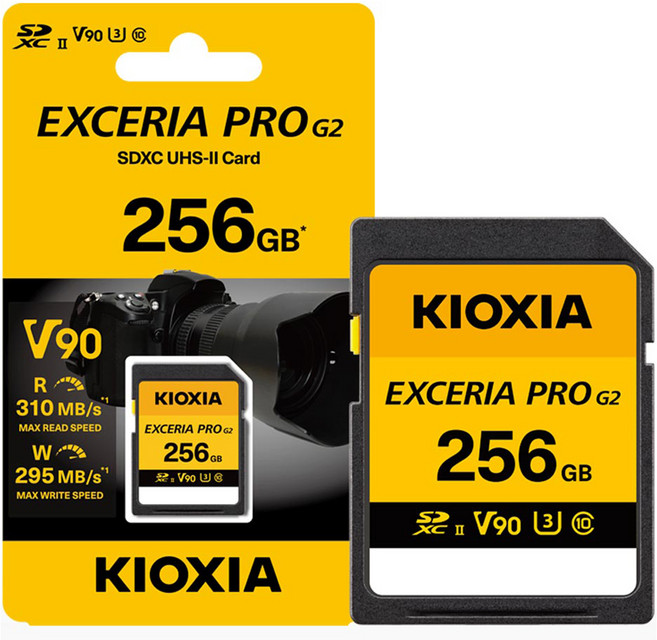 KIOXIA 鎧俠 EXCERIA PRO G2 V90 UHS-II SD卡, 1個, 256GB